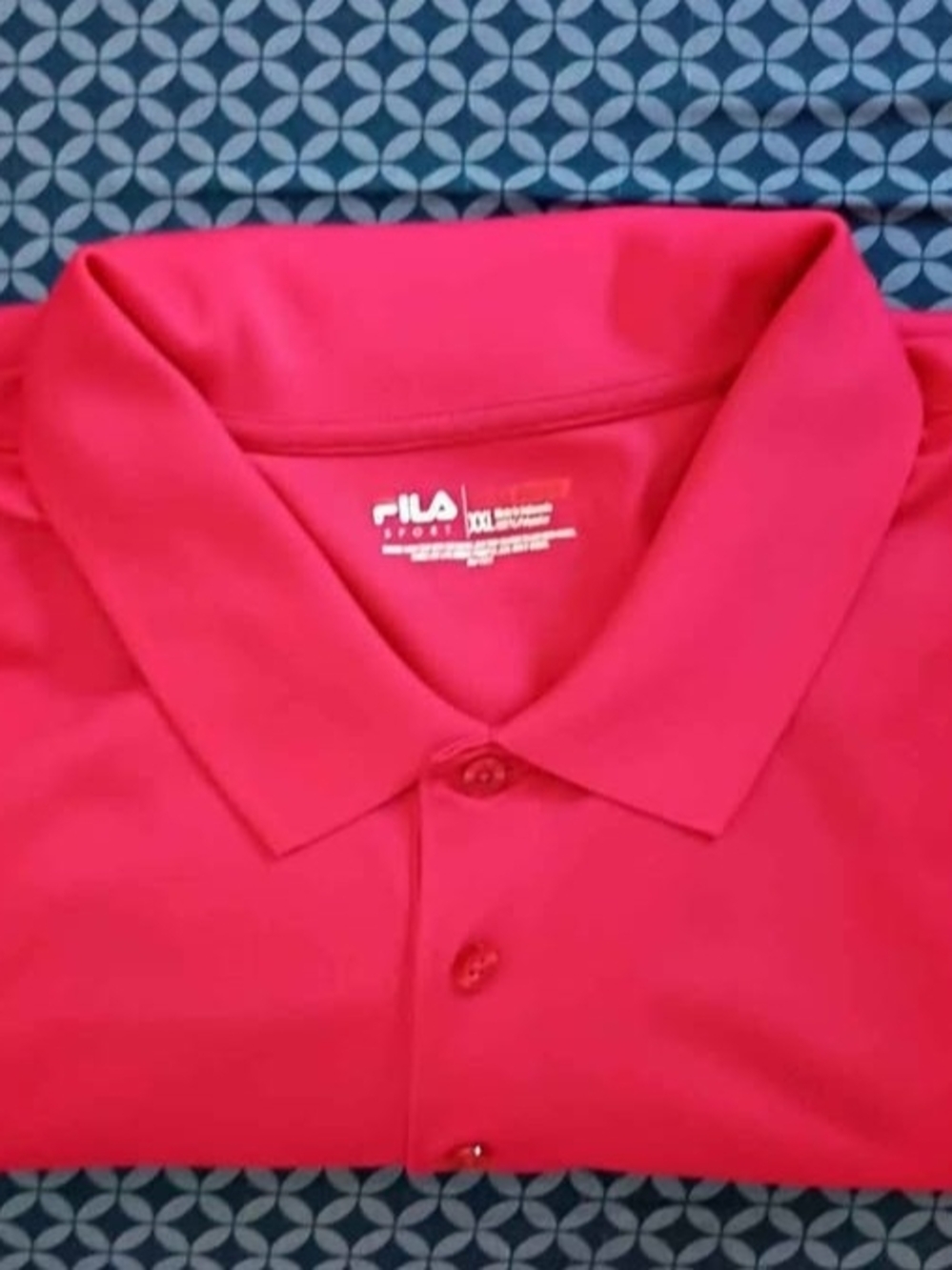 FILA Men's Bright Pink Polo Shirt